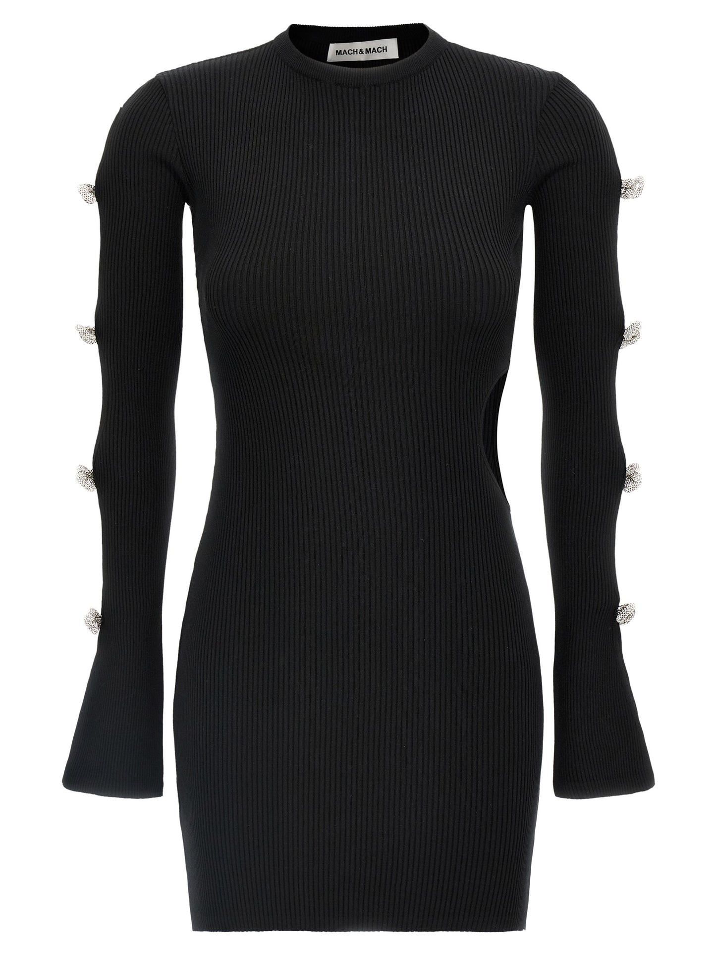 Black Viscose Short Dress