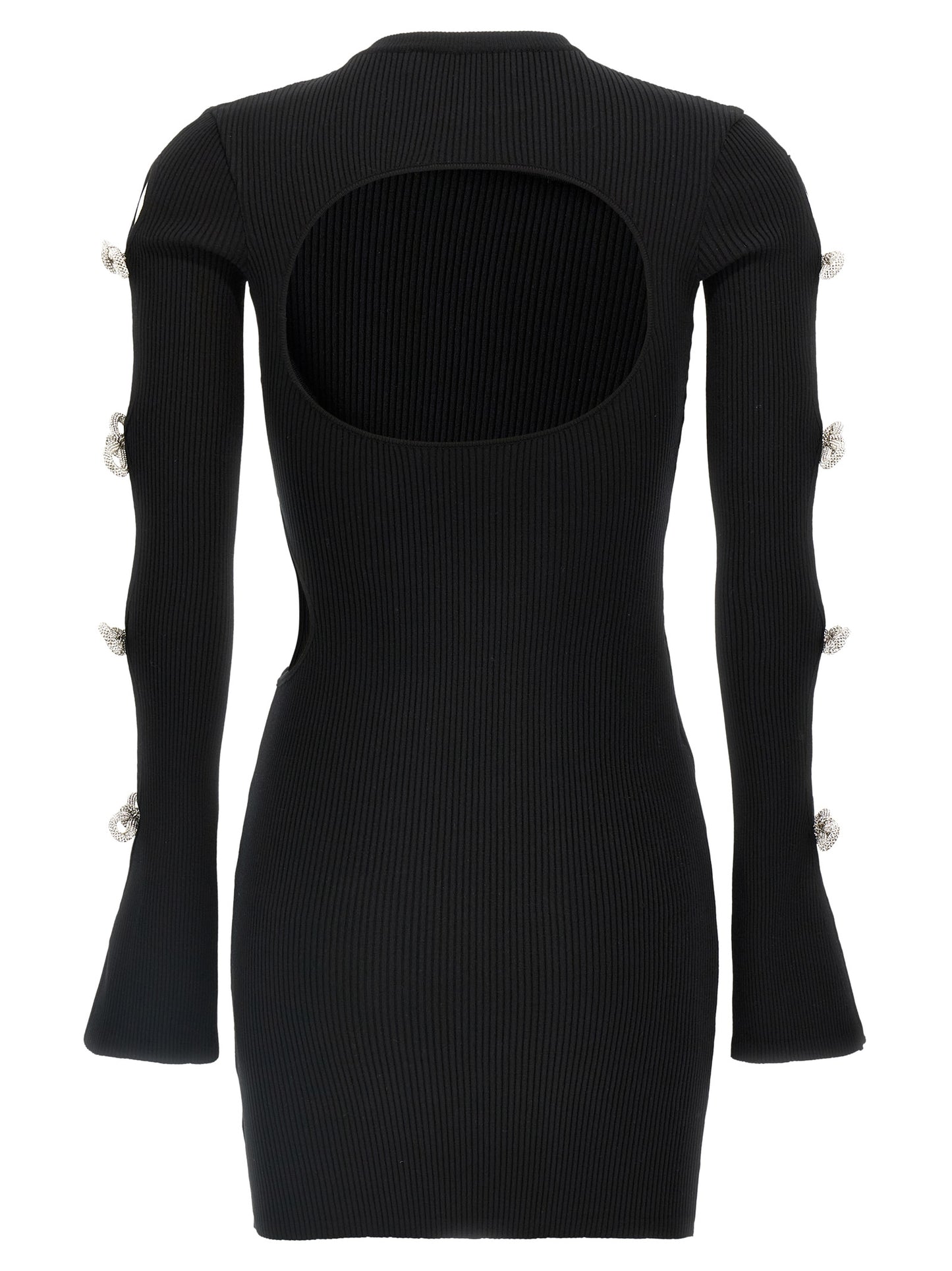 Black Viscose Short Dress