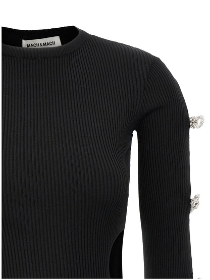 Black Viscose Short Dress