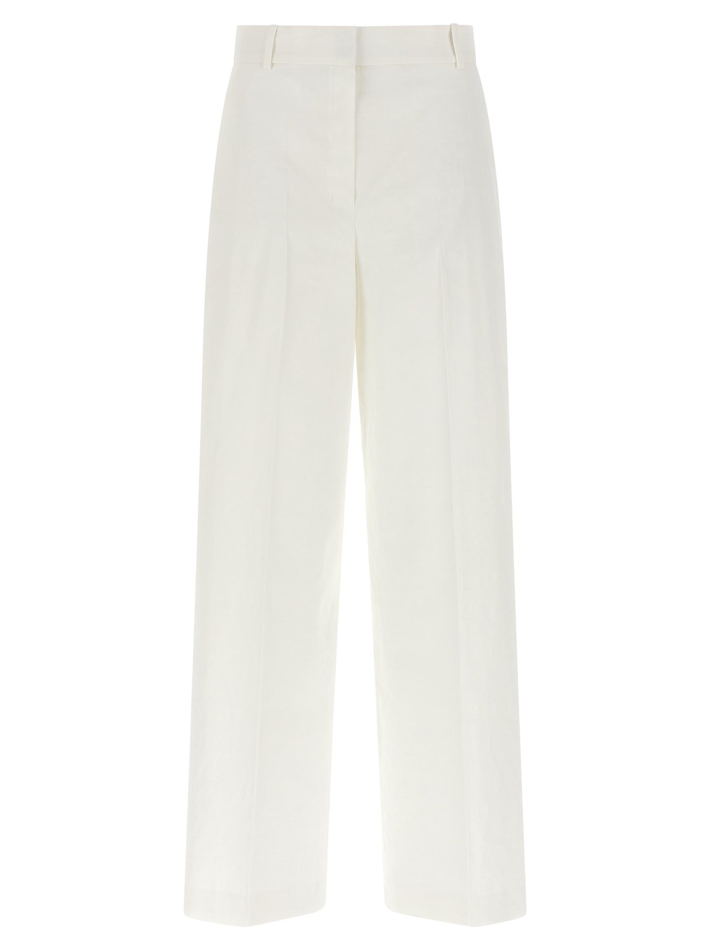 White Linen Casual Pants