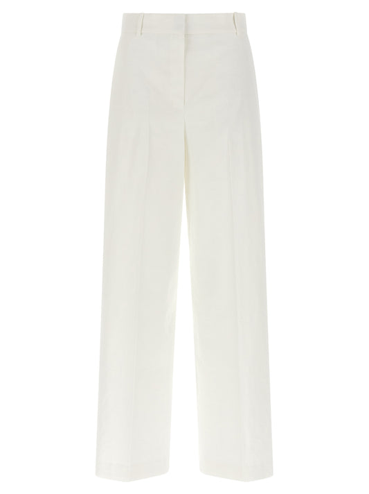 White Linen Casual Pants