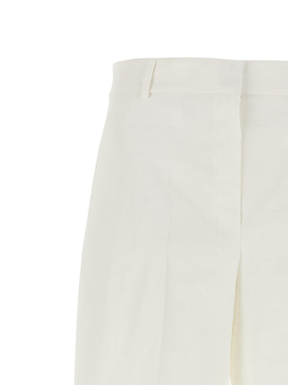White Linen Casual Pants