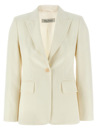 White Virgin Wool Blazer