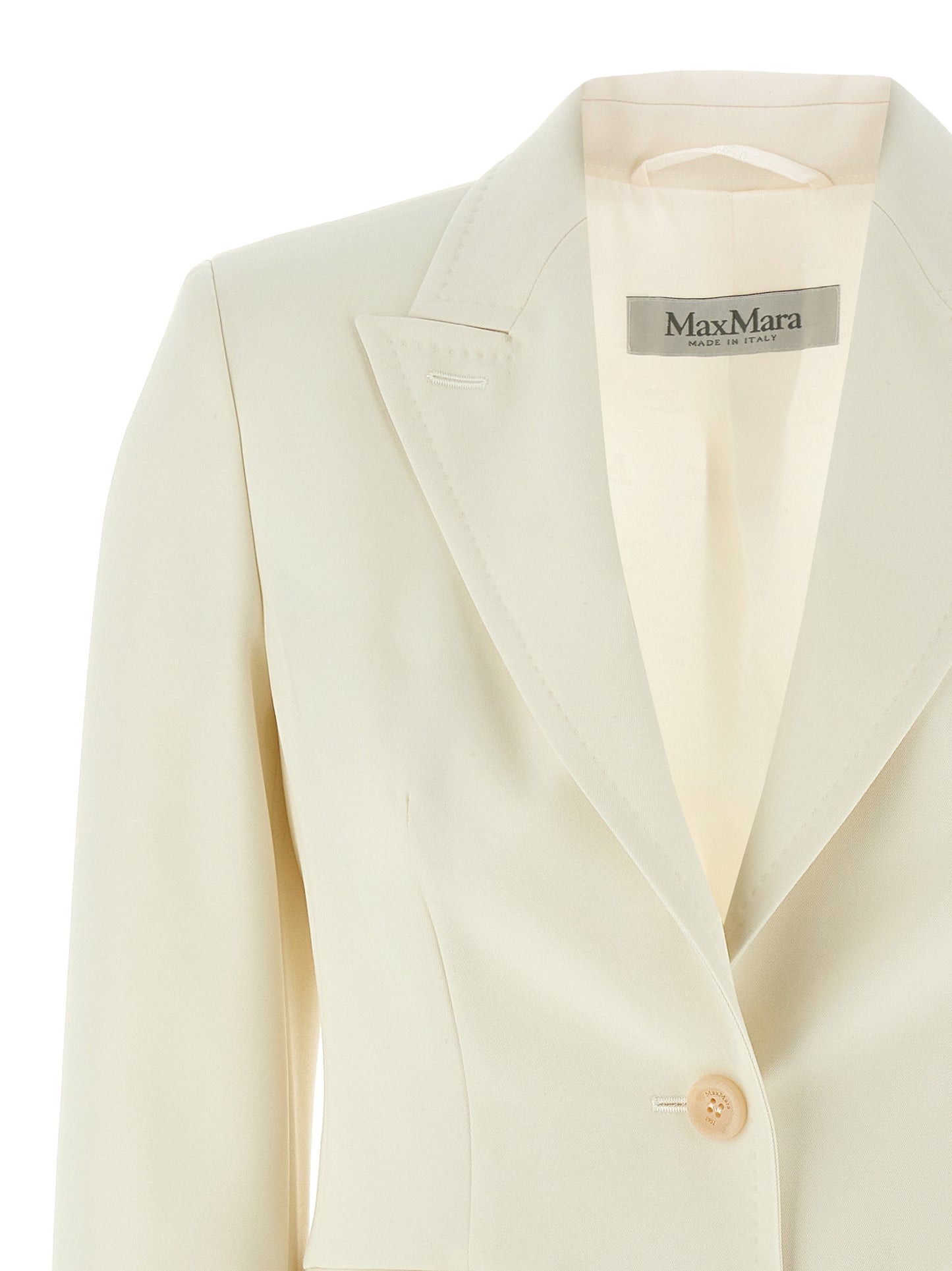 White Virgin Wool Blazer