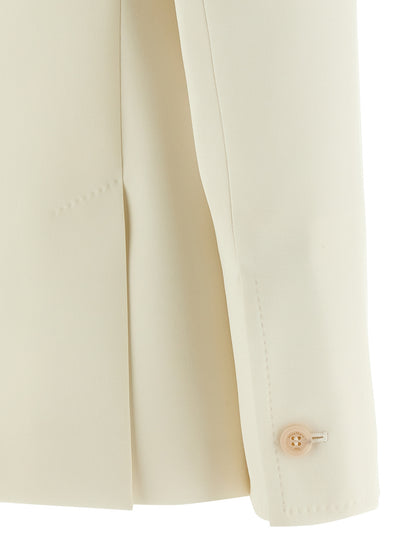 White Virgin Wool Blazer