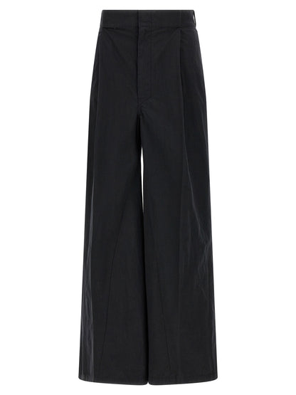 Black Cotton Casual Pants