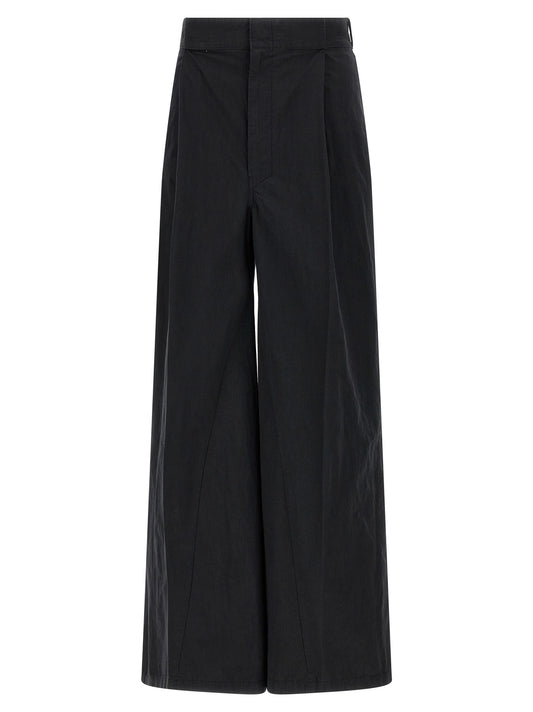 Black Cotton Casual Pants