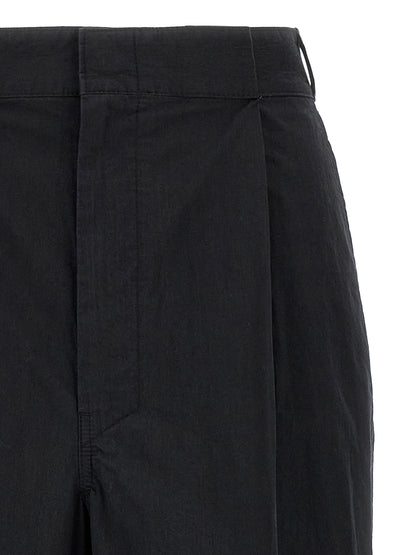 Black Cotton Casual Pants