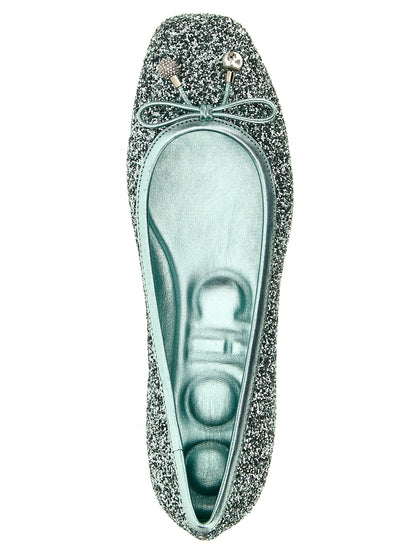 Bicolor Textile Ballet Flats
