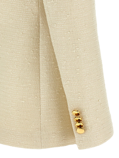 Beige Cotton Blazer