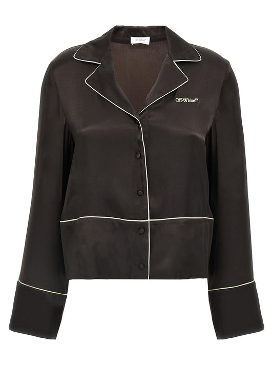 Black Acetate Blouse