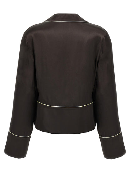 Black Acetate Blouse