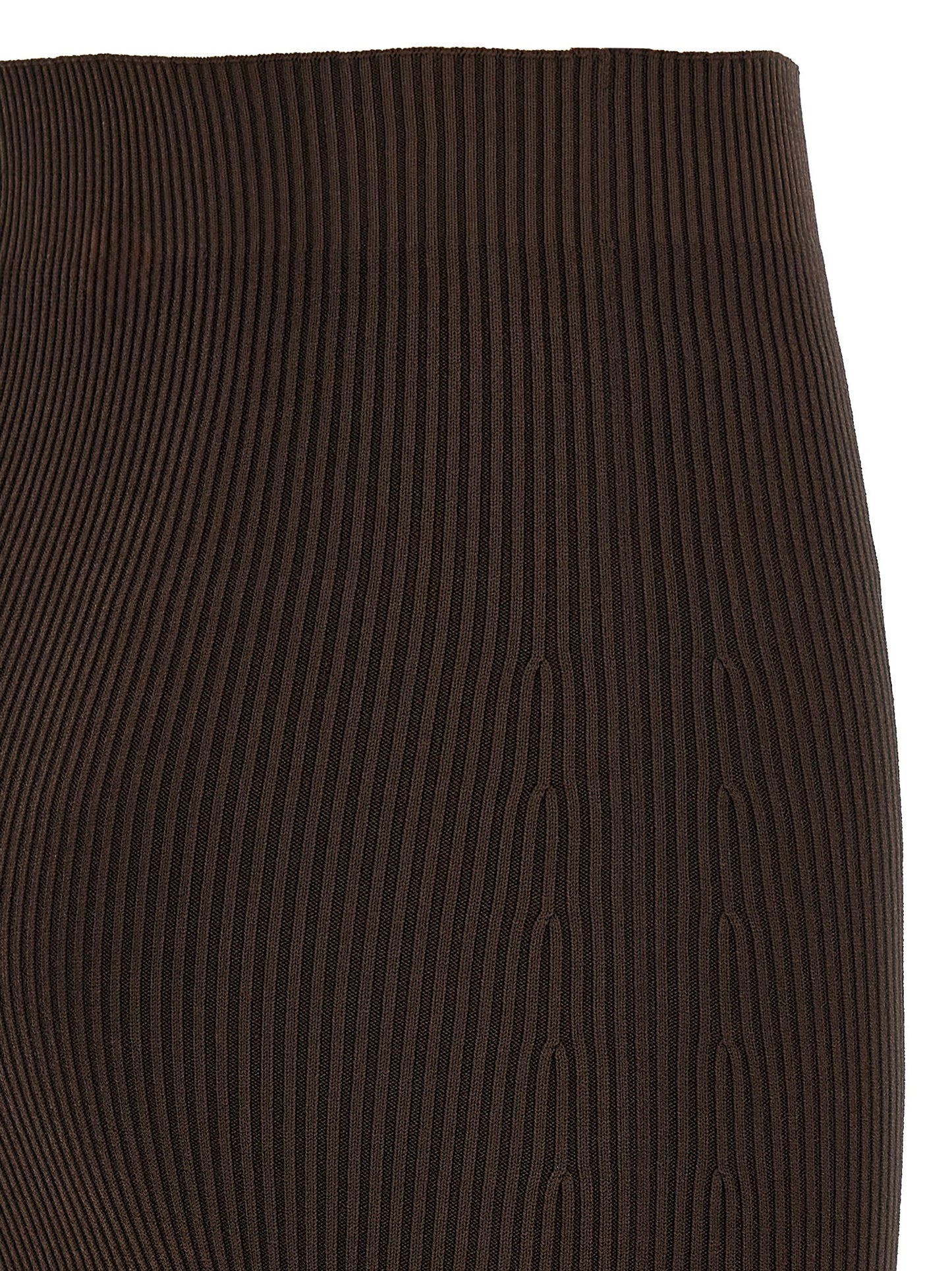 Brown Viscose Mini Skirt