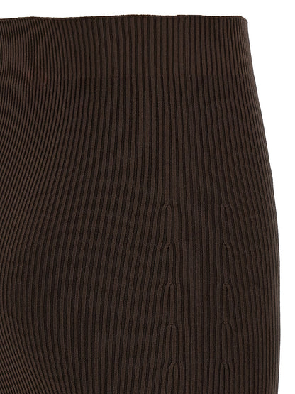 Brown Viscose Mini Skirt