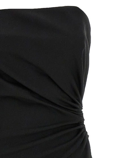 Black Virgin Wool Long Dress