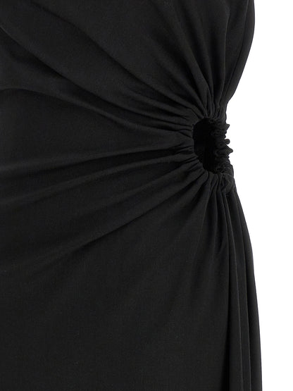 Black Virgin Wool Long Dress