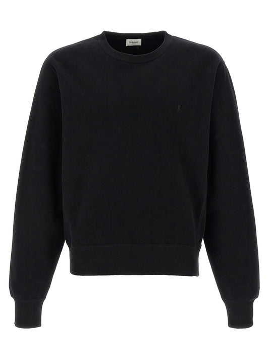 Black Cotton Sweatshirt