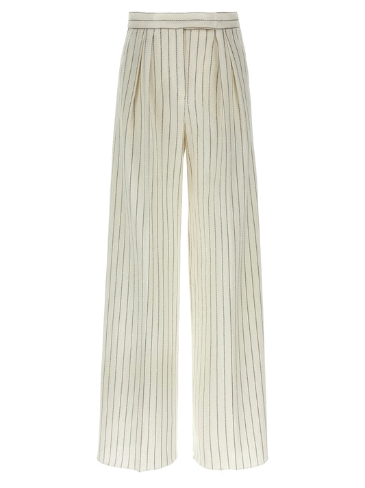 White Cotton Casual Pants