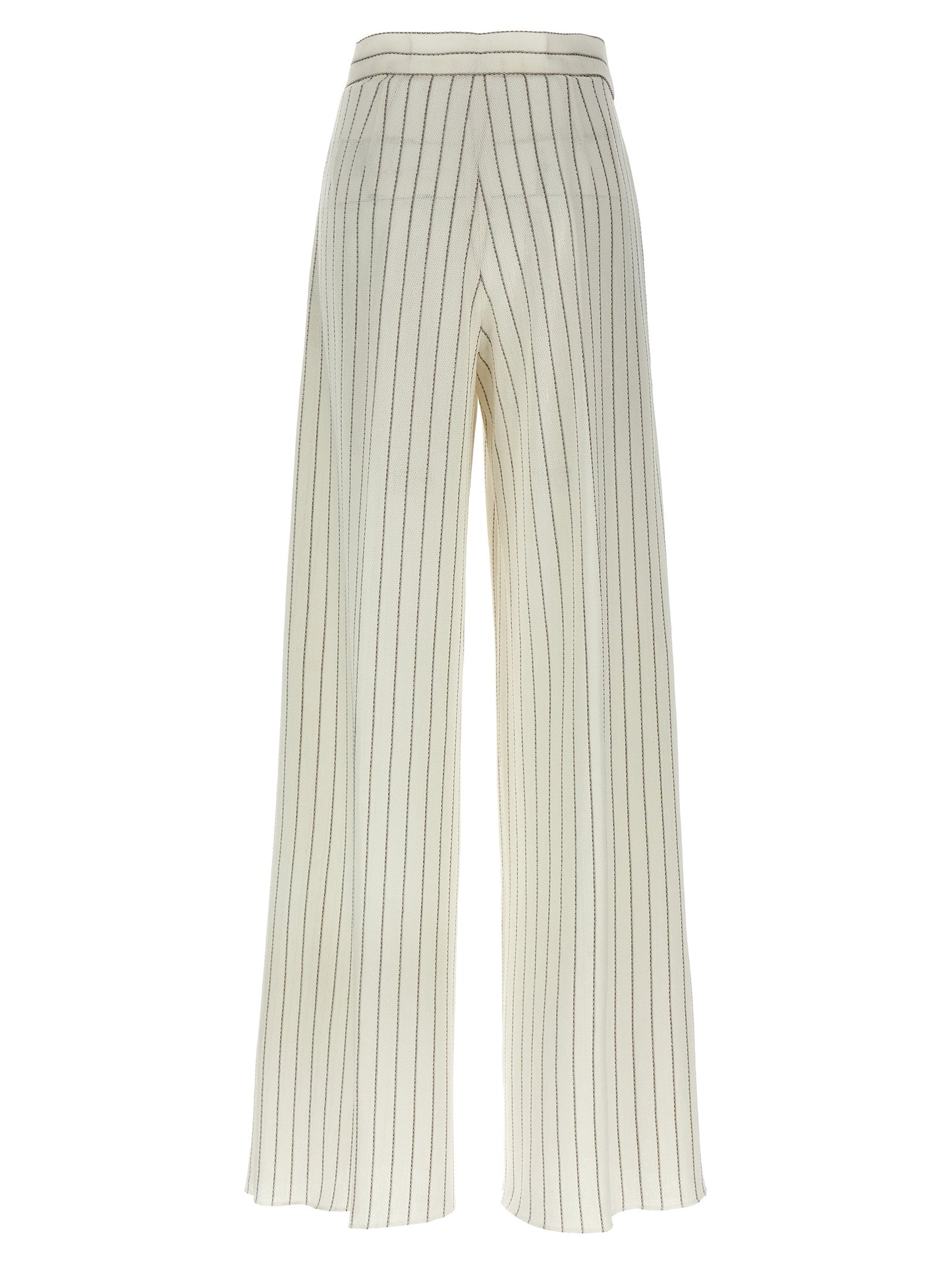 White Cotton Casual Pants
