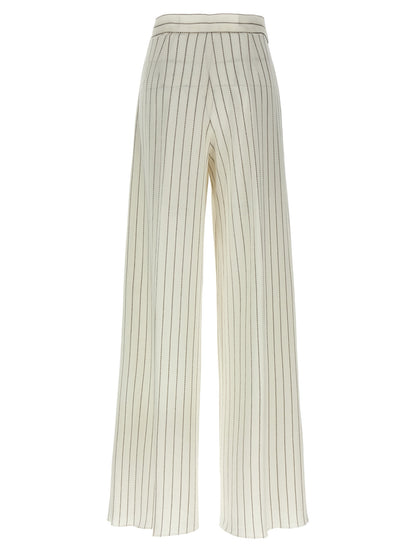 White Cotton Casual Pants