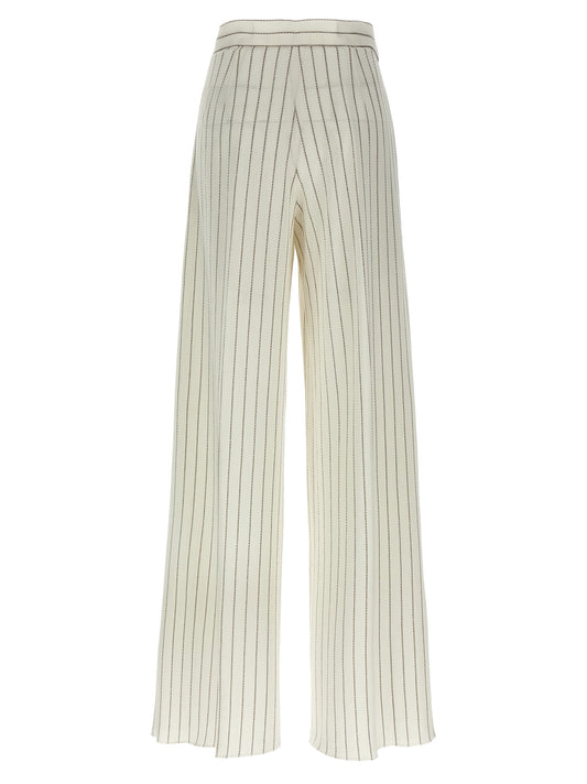 White Cotton Casual Pants