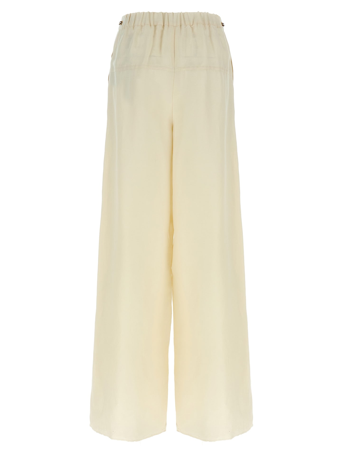 White Flax Casual Pants