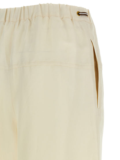 White Flax Casual Pants
