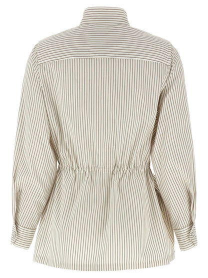 White Cotton Shell Jacket