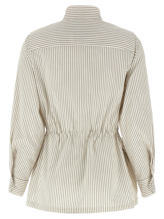 White Cotton Shell Jacket
