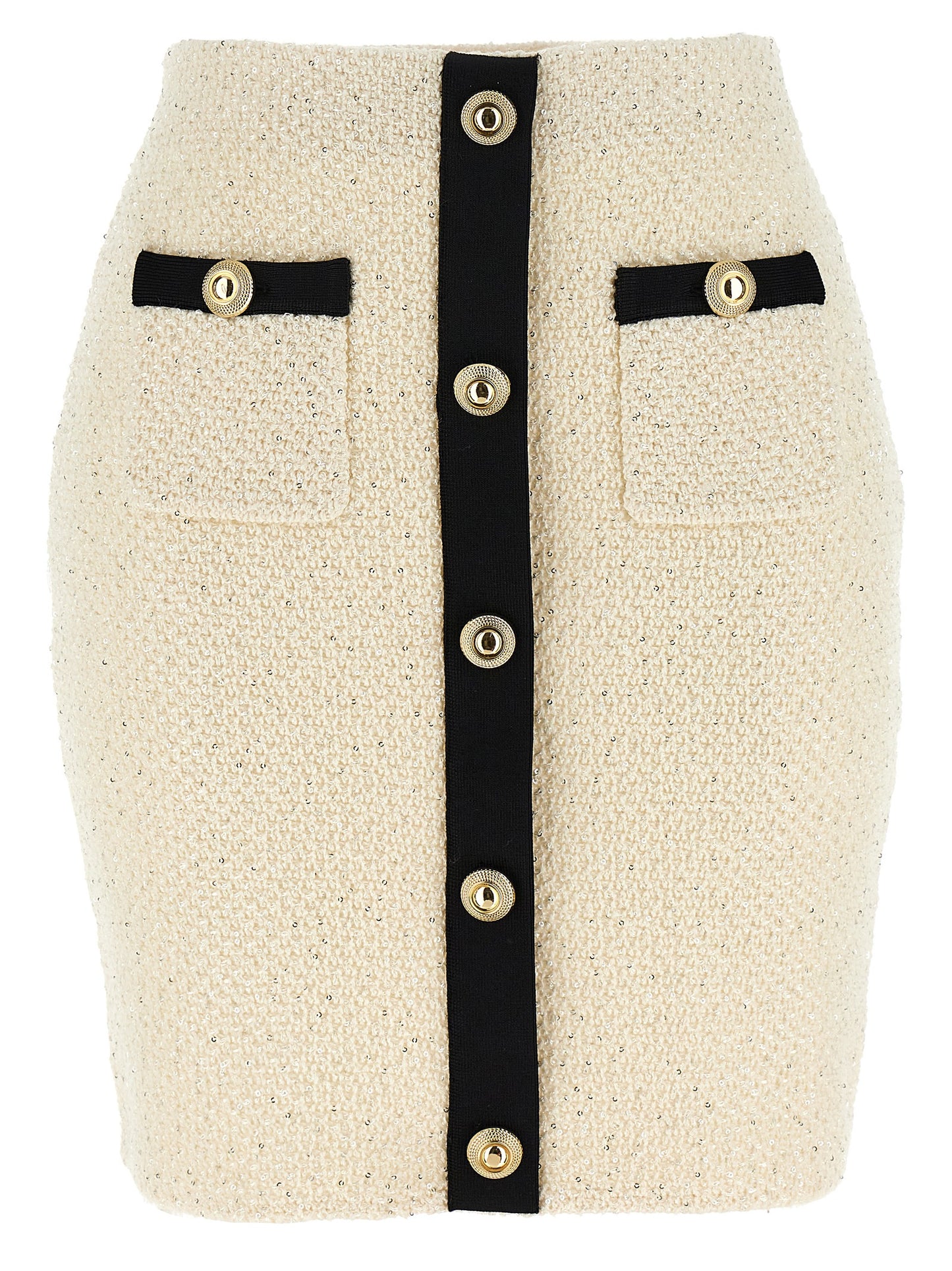 Bicolor Cotton Long Skirt
