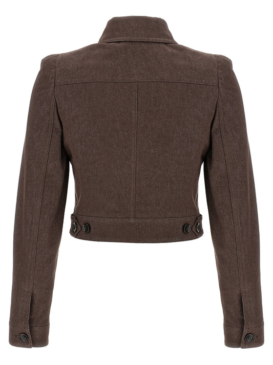 Brown Cotton Blazer