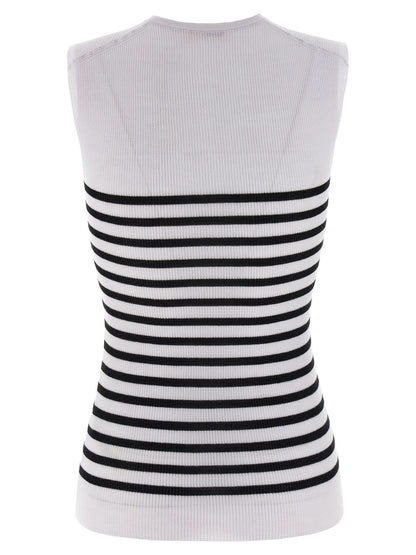 Bicolor Wool Sleeveles T-Shirt