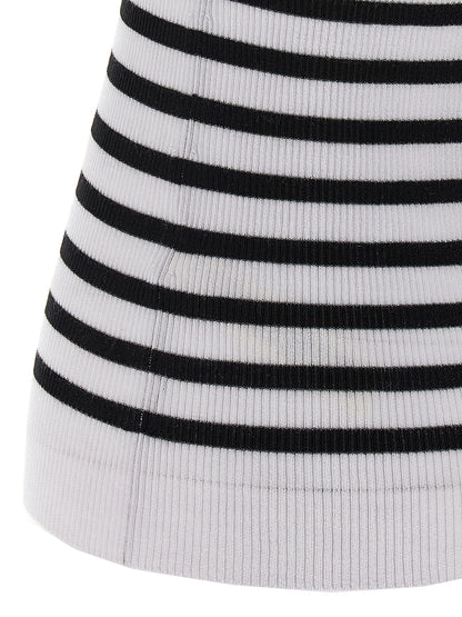 Bicolor Wool Sleeveles T-Shirt
