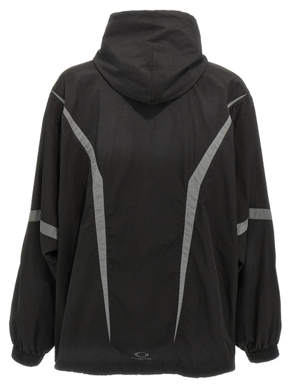 Black Polyester Shell Jacket