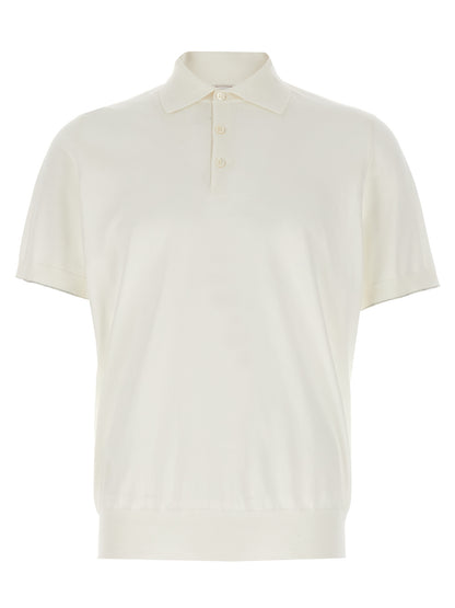 White Cotton Polo Shirt