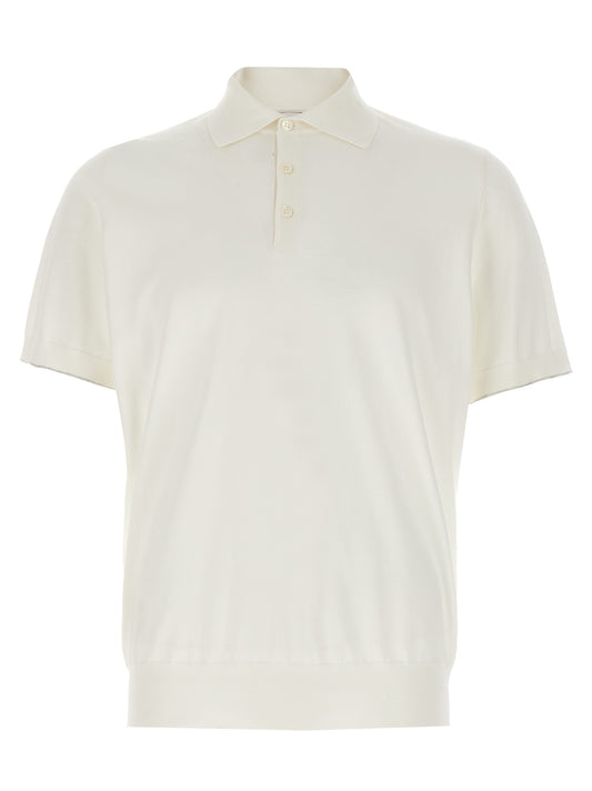 White Cotton Polo Shirt