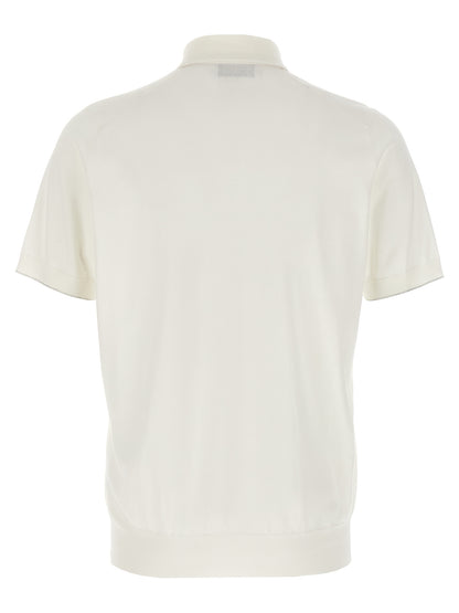 White Cotton Polo Shirt