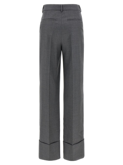 Gray Virgin Wool Dress Pants