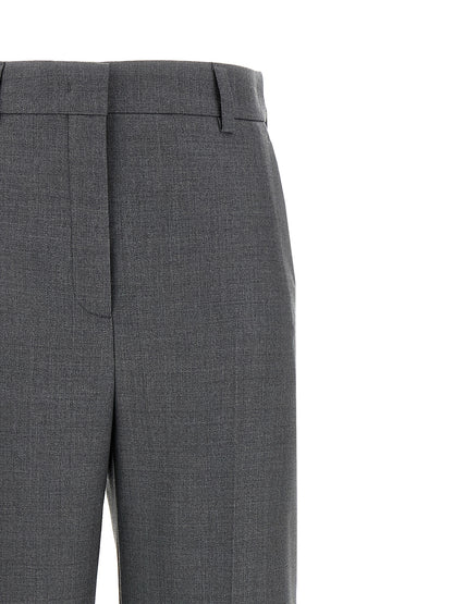 Gray Virgin Wool Dress Pants