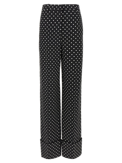 Bicolor Viscose Casual Pants