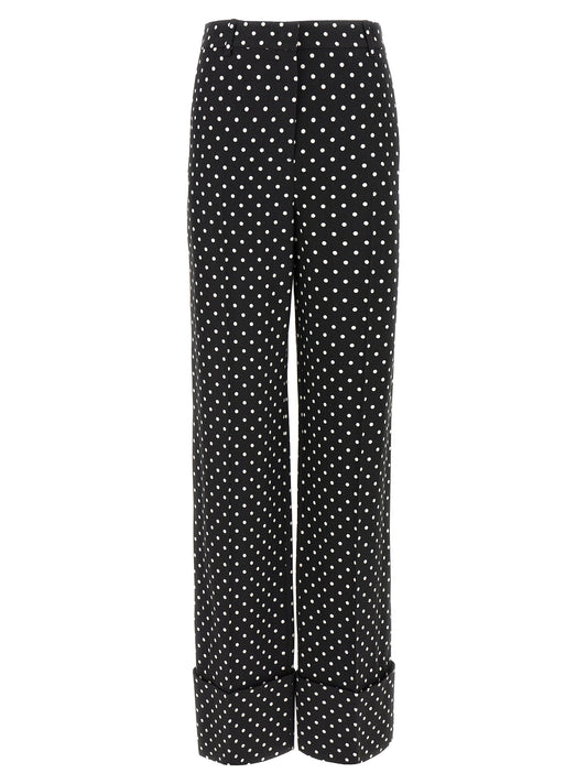 Bicolor Viscose Casual Pants