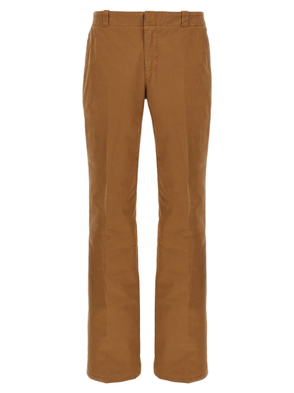 Brown Cotton Chino Pants