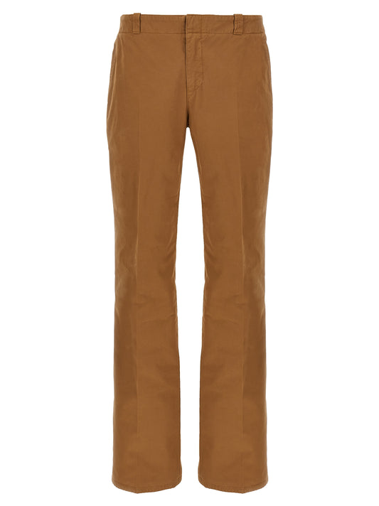 Brown Cotton Chino Pants