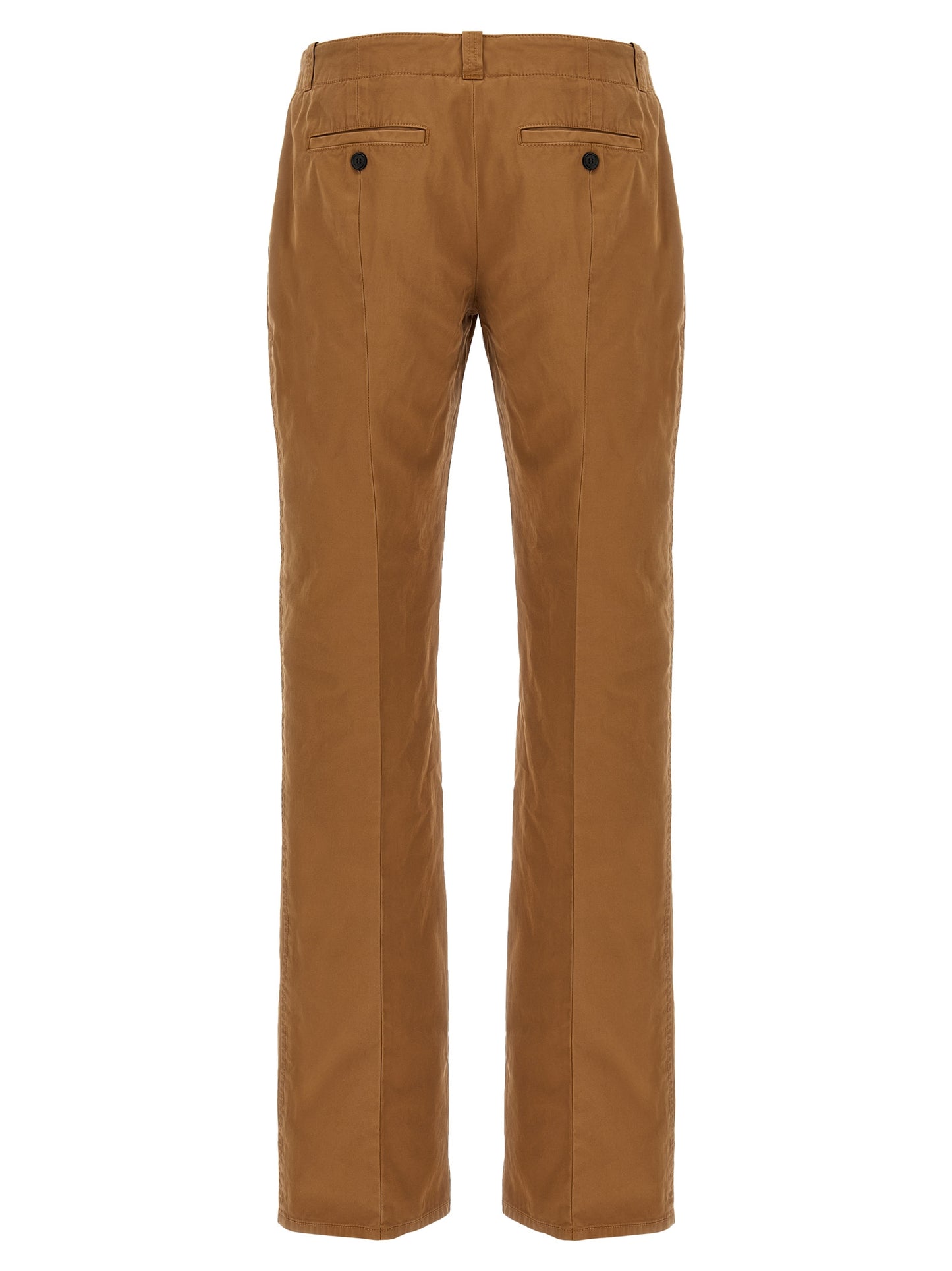 Brown Cotton Chino Pants