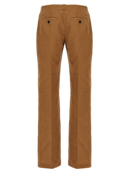 Brown Cotton Chino Pants