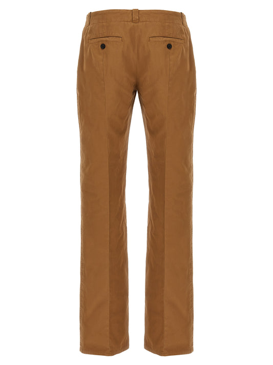 Brown Cotton Chino Pants