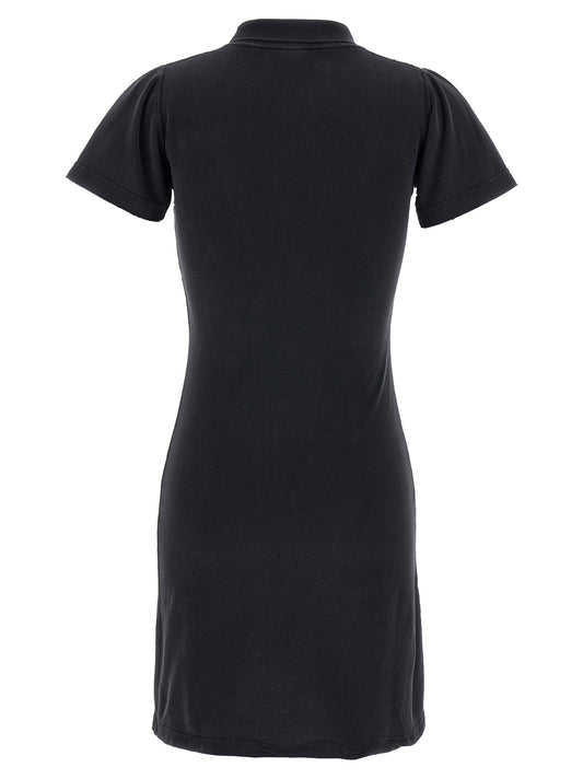 Black Cotton Short Dress