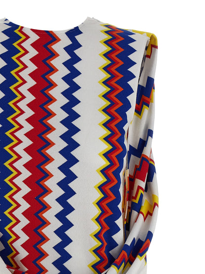 Multicolor Viscose Short Dress
