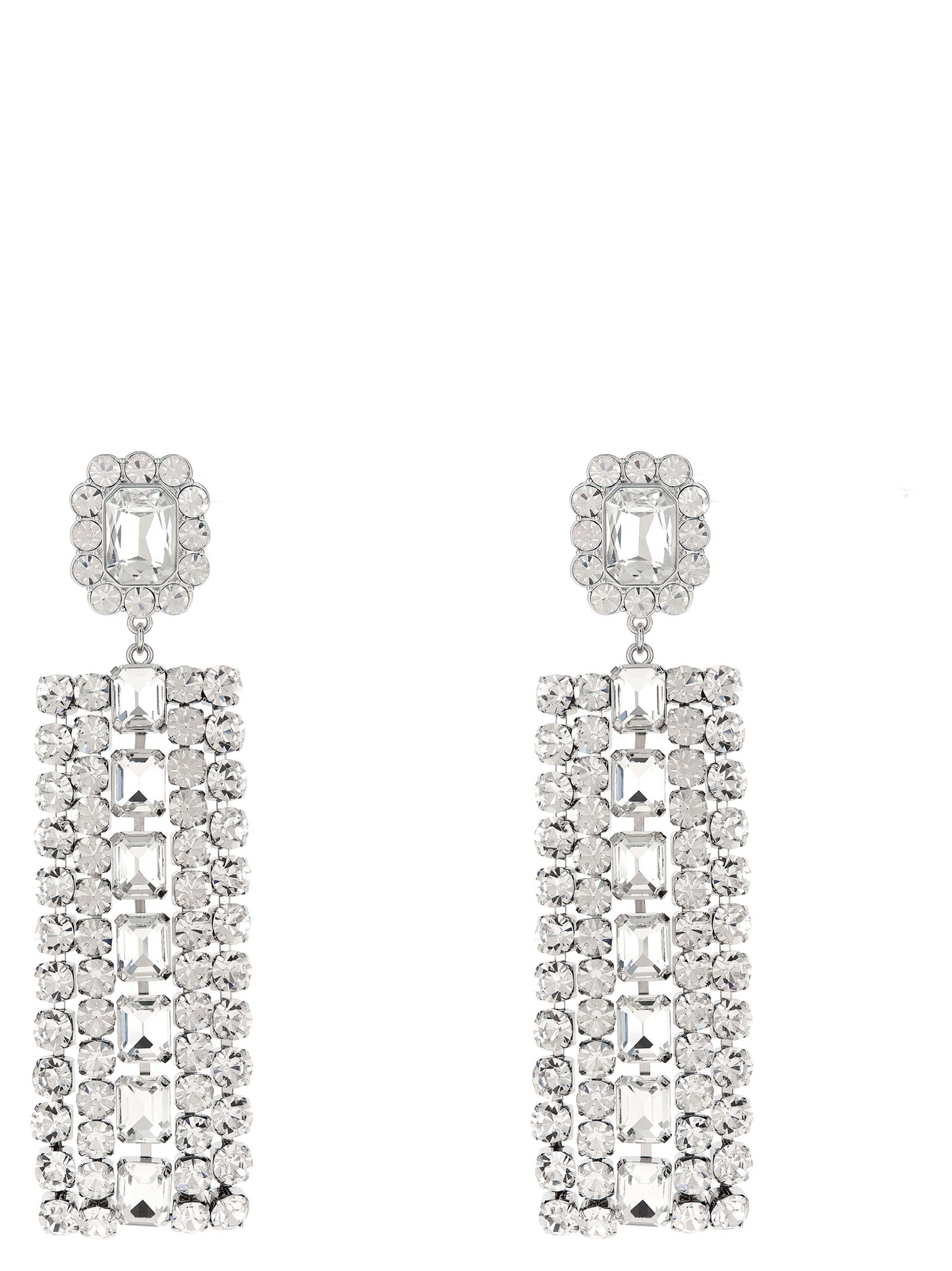 Silver Cotton Earrings