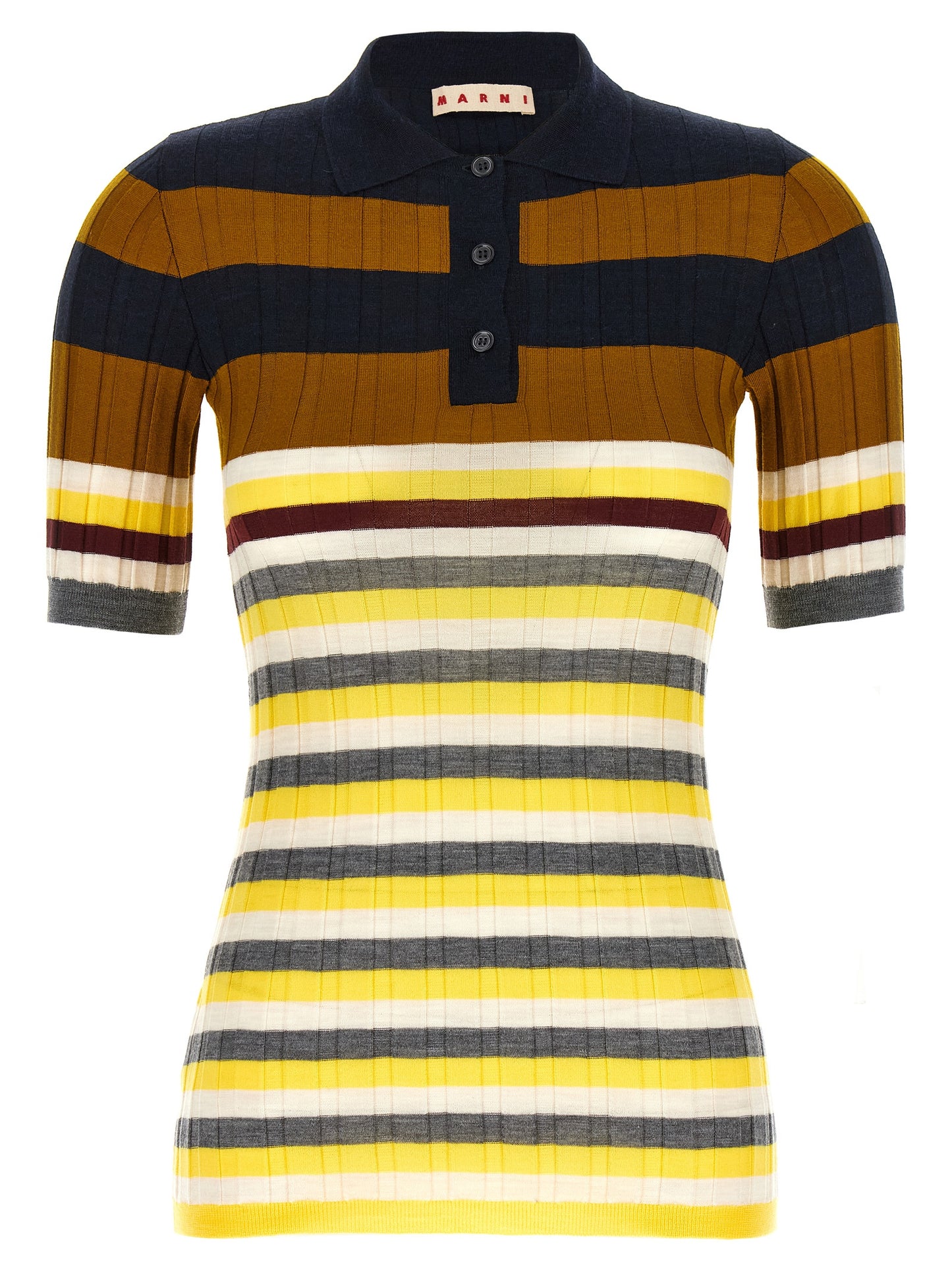 Multicolor Virgin Wool Polo Shirt